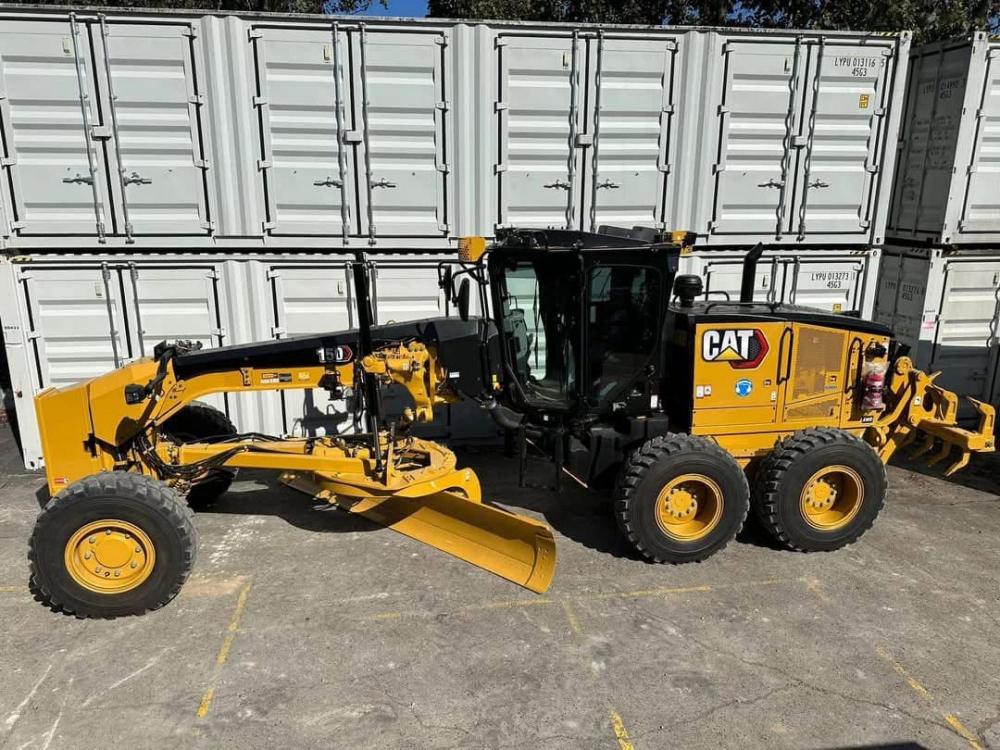 A yellow motor grader-2