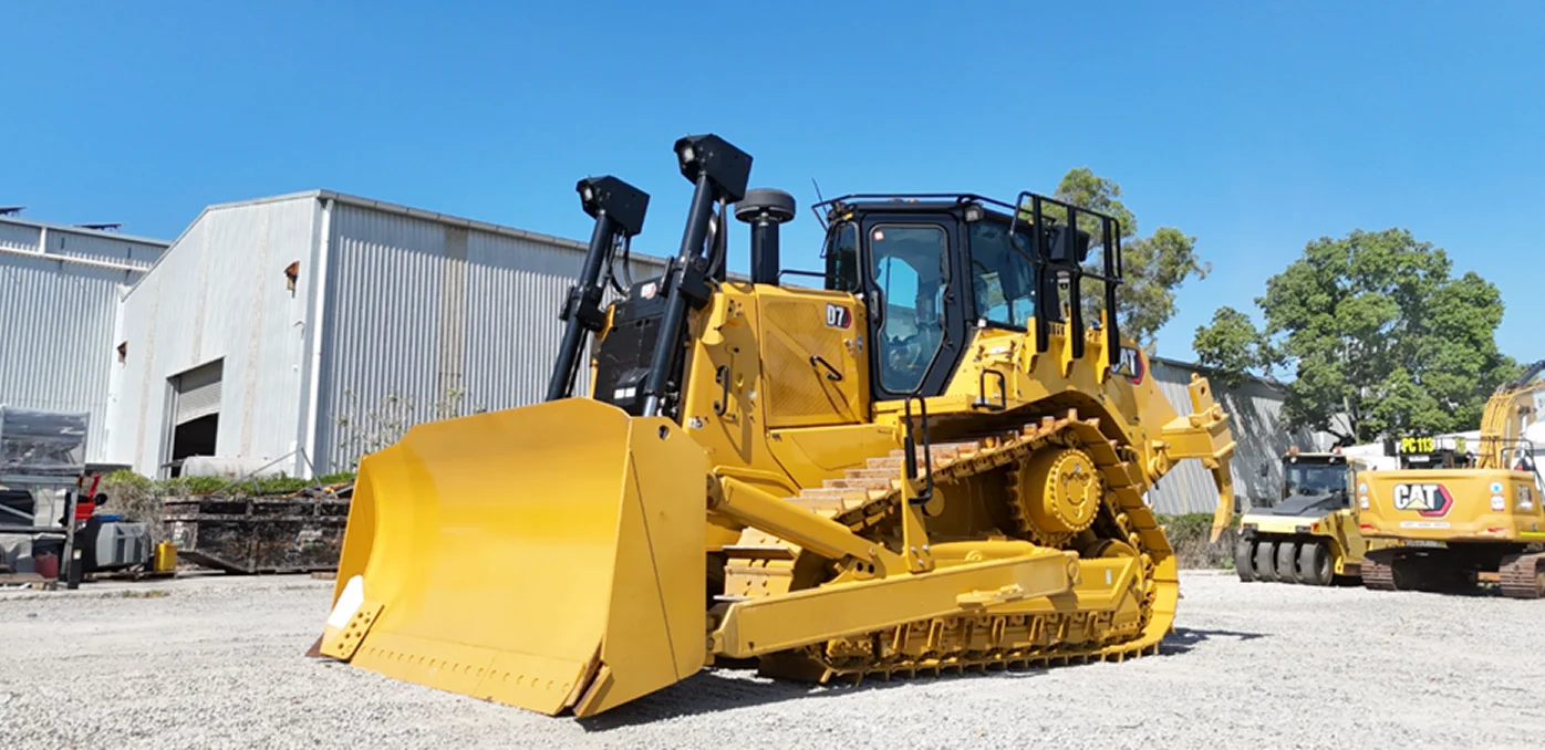 A yellow dozer